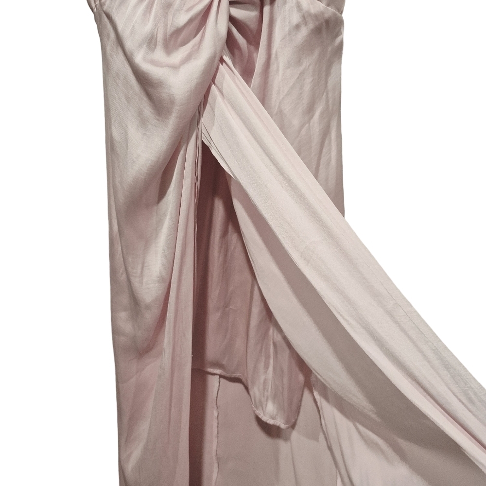 Bardot OrA Twisted Satin Pink Sleeveless Dress - Picture 6 of 10